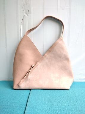 ULTA Beauty Blush Pink Faux Suede Large Tote Shoulder Bag